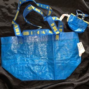 New IKEA Frakta Small Bag and Keychain Bag NWT